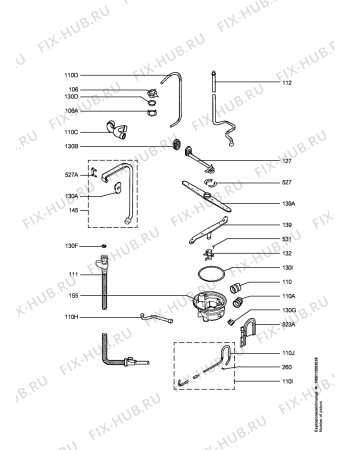 Взрыв-схема посудомоечной машины Arthurmartinelux ASI6232ALU - Схема узла Hydraulic System 272